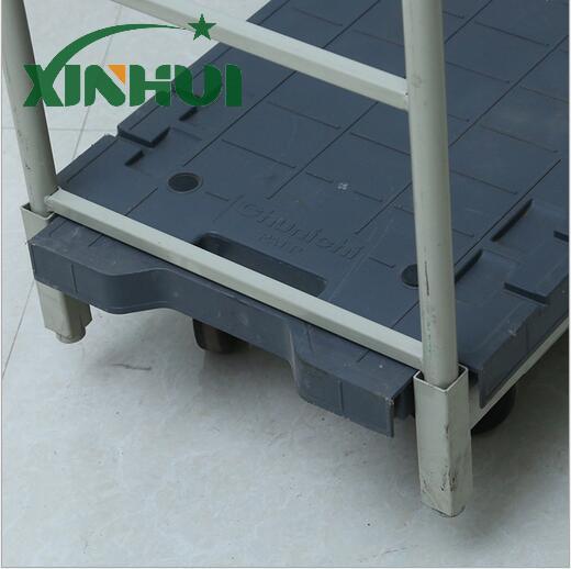 The stainless steel logistics trolley factory supplies six-wheeled trolleys Specification image