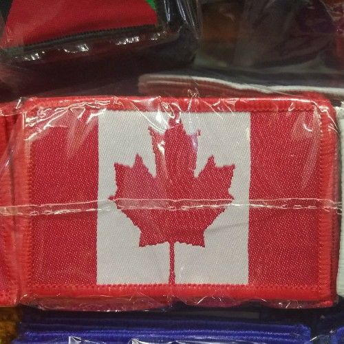  世界国旗电脑机织包边商标皮标绣花标商标织唛商标织唛织唛布标