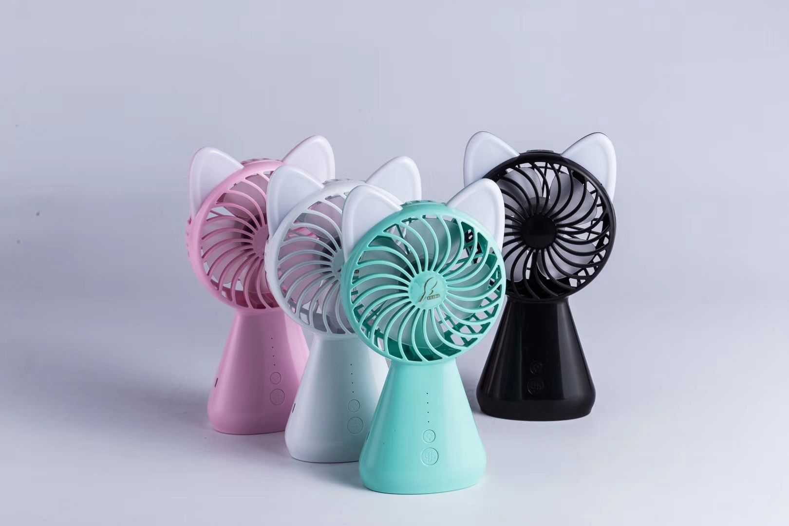 FB6008 Mini fan, lithium battery, LED light, Little cat electric fan Specification image