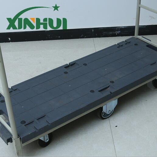 The stainless steel logistics trolley factory supplies six-wheeled trolleys details Picture