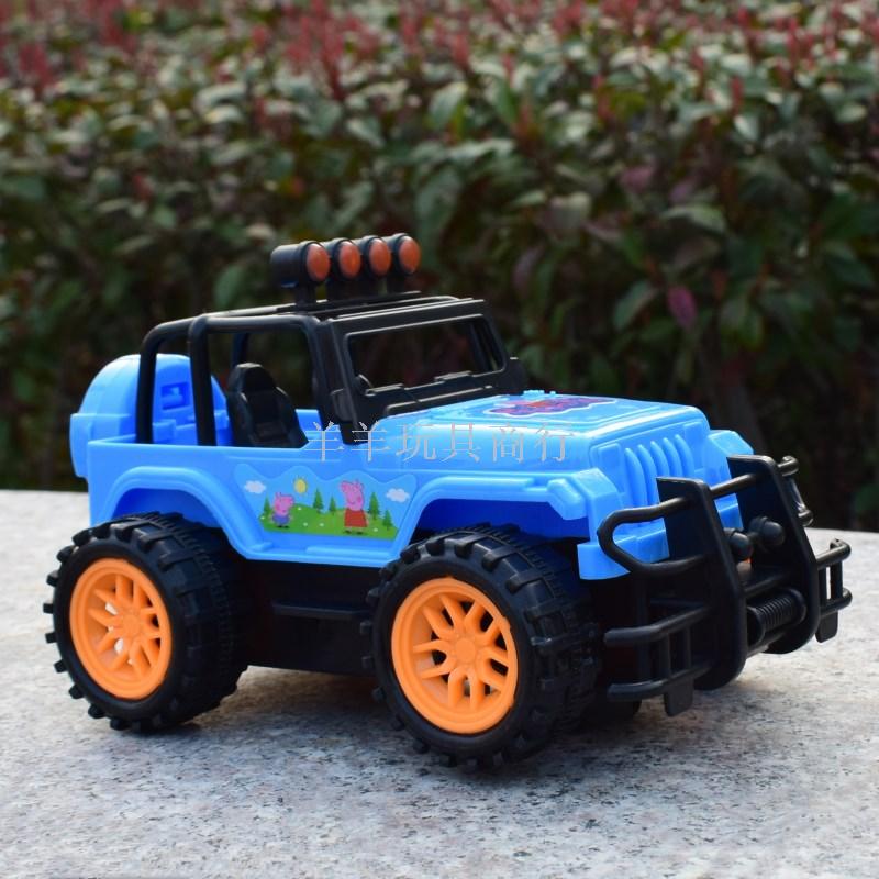 Boy and girl electric swivel wheel police car 110 off-road vehicle model simulation children's music and light toy car Specification image