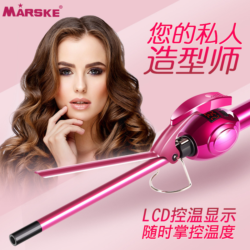 MARSKE-5222卷发棒液晶烫发器干湿两用护发卷发器电陶瓷美发工具 full figure