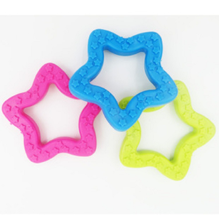 Wholesale of pet TPR rubber star-shaped teething toys, non-toxic and odorless dog toys and supplies details Picture