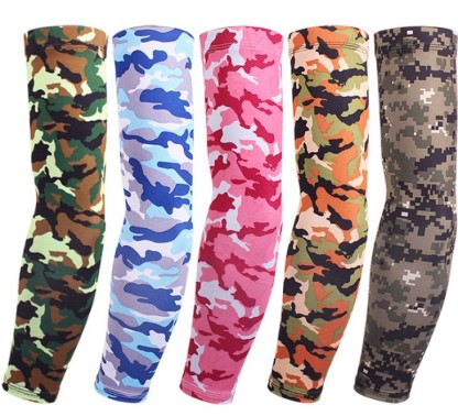 迷彩冰丝防晒袖套户外骑行钓鱼护臂伪装手臂套