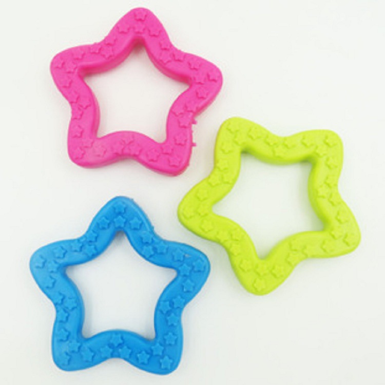 Wholesale of pet TPR rubber star-shaped teething toys, non-toxic and odorless dog toys and supplies Specification image