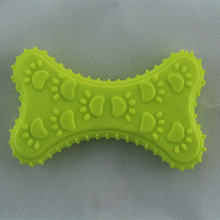 Yabei Pet Toys Non-toxic TPR rubber solid footprint compressed Biscuits Chewing and grinding toys wholesale 68g details Picture