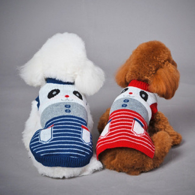 2015CQ Autumn/Winter new panda jacquard sweater, pet clothes, Teddy dog pet clothes and supplies details Picture
