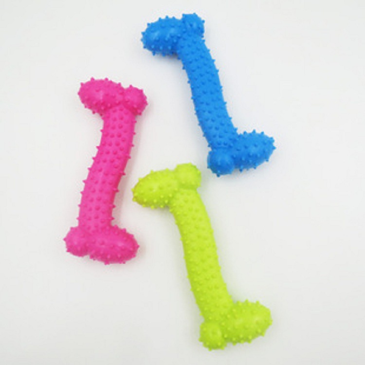 Factory direct sales of TPR rubber pet toys, which are resistant to biting big bones. Dogs grind their teeth and chew rubber toys details Picture