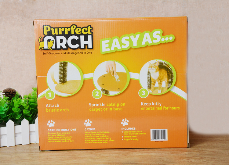 Purrfect Nrch Cat toys, cat scratcher, cat arch brush, pet brush, TV product, new cat play details Picture