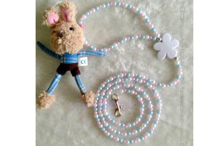Colorful bead cat and dog leash, pet pearl leash, dog colorful bead leash, bead chain, dog chain