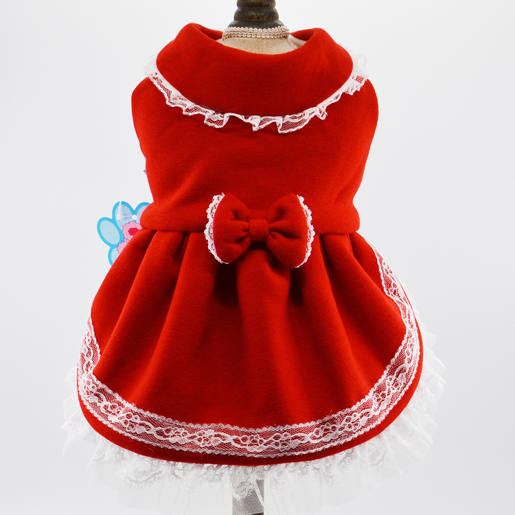 2016 CQ Autumn/Winter New pet clothing and accessories, dog clothes, New Year Christmas winter dresses, skirts, teddy bichon Frises Specification image