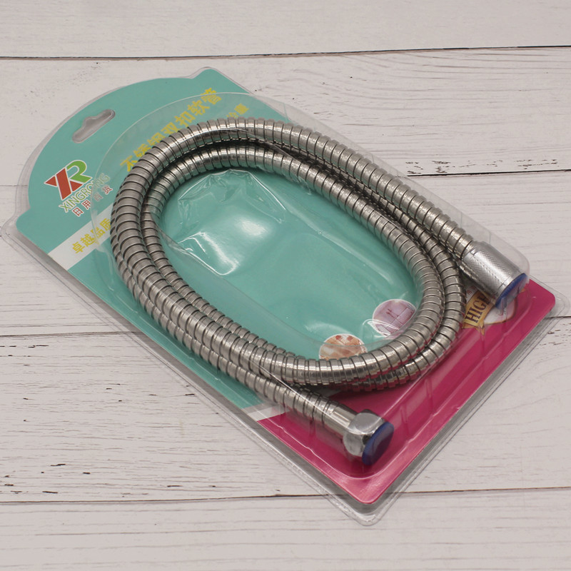 不锈钢波纹防爆淋浴软管花洒喷头软管冷热水管双扣1.5米