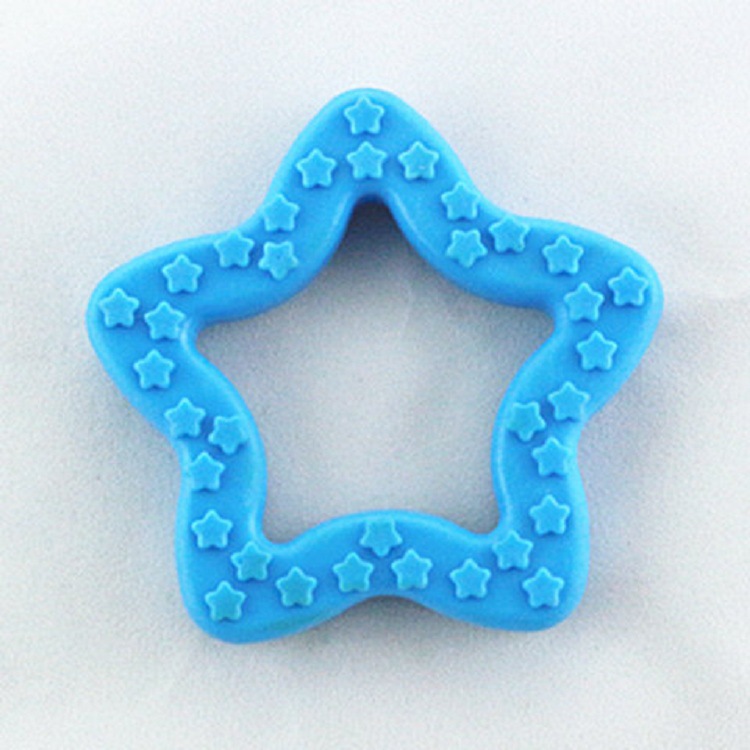 Wholesale of pet TPR rubber star-shaped teething toys, non-toxic and odorless dog toys and supplies