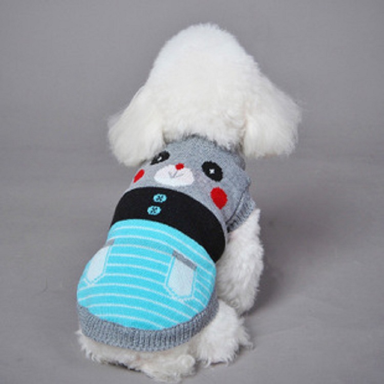 2015CQ Autumn/Winter new panda jacquard sweater, pet clothes, Teddy dog pet clothes and supplies Specification image