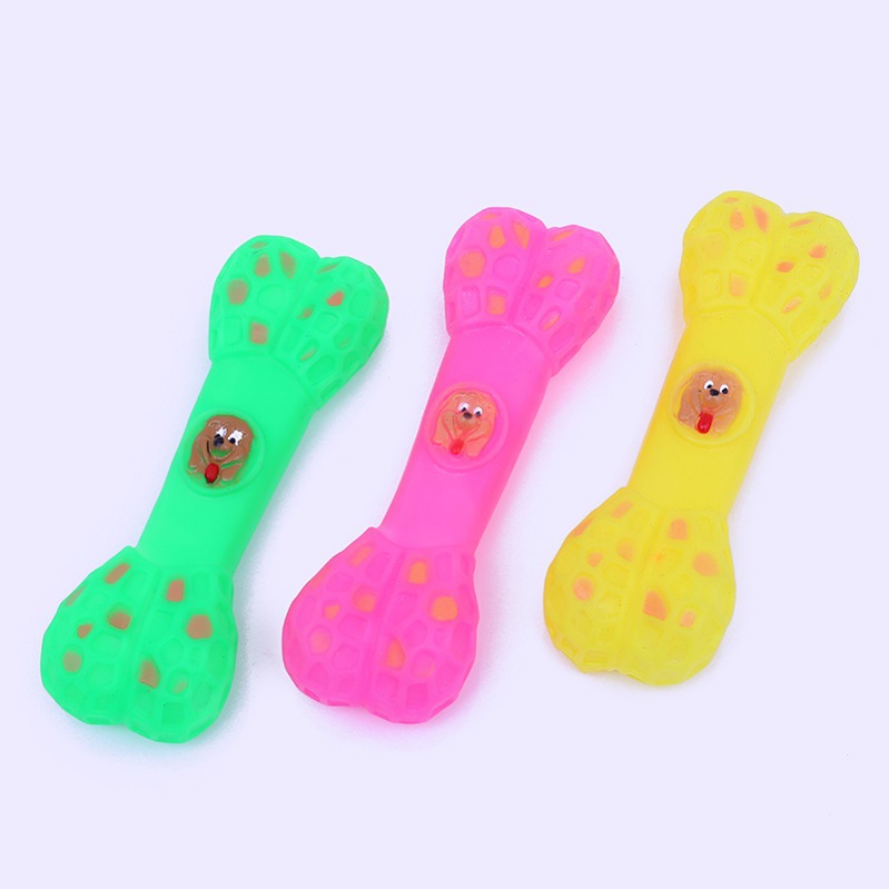 Factory direct sales and wholesale of pet bone-shaped vinyl sound-making toys details Picture