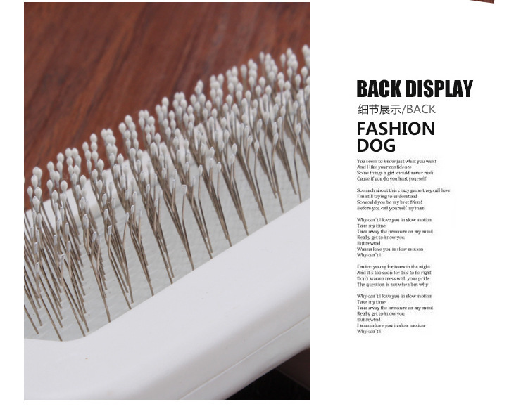 Factory direct sales of best-selling pet combs with wavy rubber handles, anti-slip and dense combs - small bubble shell set details Picture