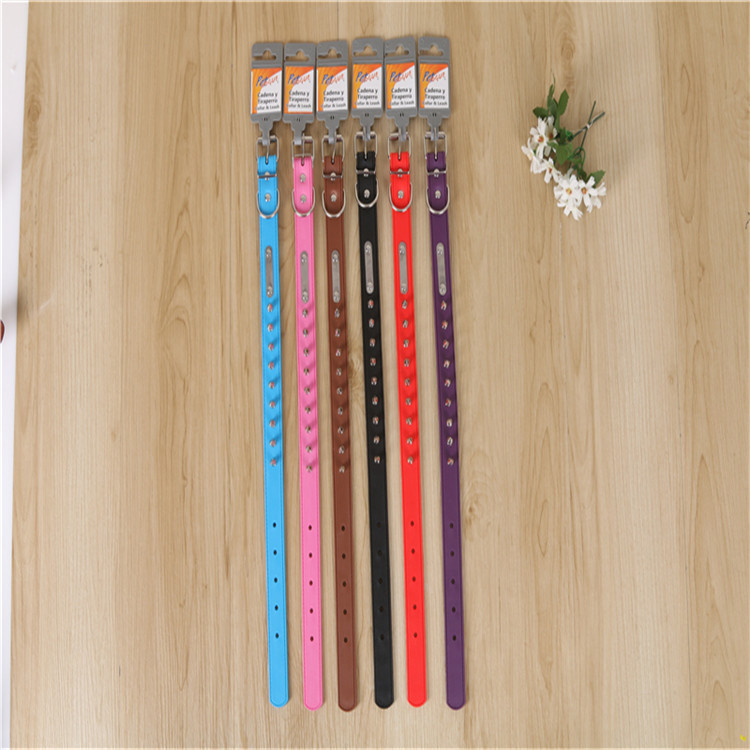 Pet supplies, pet PU rivets, dog collars, multi-color adjustable neck collars, direct sales from pet supplies manufacturers