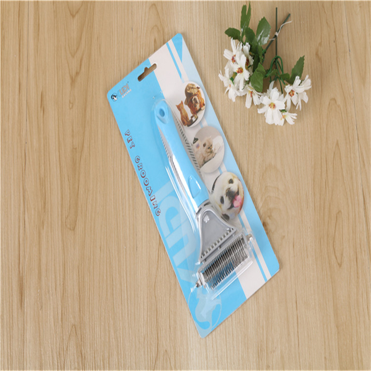 Factory direct sales of pet combs, double-sided knotted rake combs, pet combs, dog knotted combs, knotted hair removal brushes Specification image