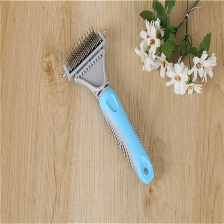 Factory direct sales of pet combs, double-sided knotted rake combs, pet combs, dog knotted combs, knotted hair removal brushes