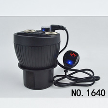 带数显QC3.0车载能量杯 带开关车载充电器双USB点烟器带监测