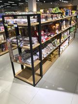 超市货架 商场日用品便利店母婴店货架 单双面钢木精品展示架