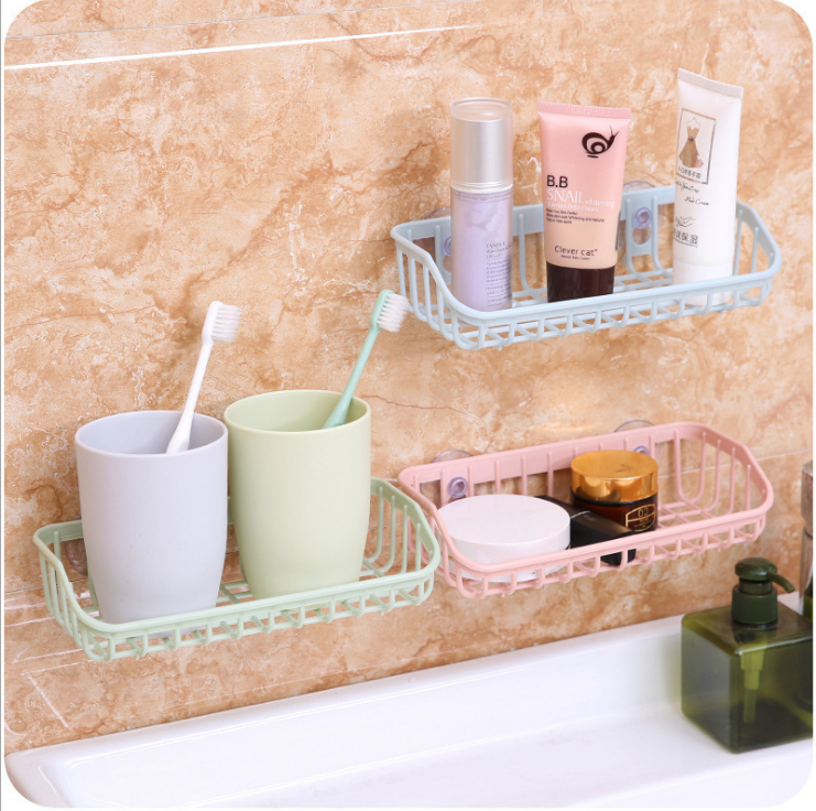 Double suction cup kitchen draining rack, sink, multi-functional dishwashing sponge storage rack, sponge storage rack Specification image