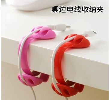 桌面插头电线整理固定夹 集线器电源线绕线器卡扣理线器详情图4