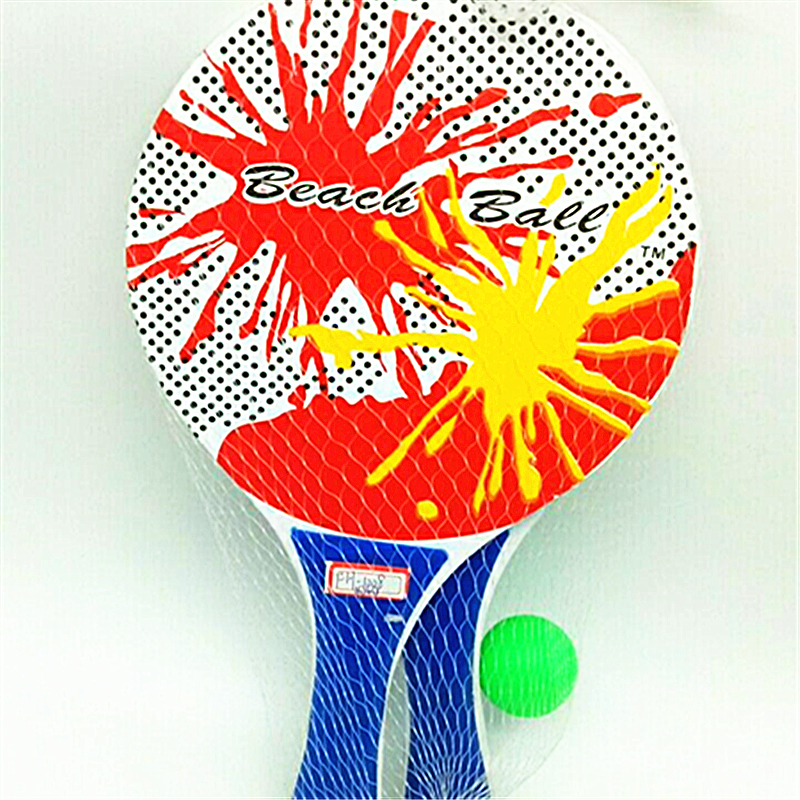 Badminton racket shuttlecock racket featherboard three-hair racquet thickened solid wood children's outdoor fitness sports beach toys