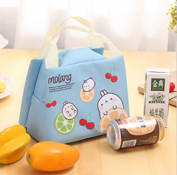 韩版卡通手提饭盒袋保温袋 便当包日本饭盒包带饭包手提袋帆布包产品图