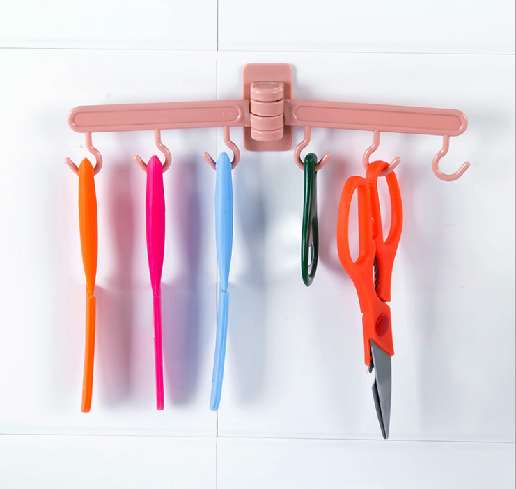 Rotatable adhesive hook, kitchen wall, door, rear adhesive hook, bathroom, toilet, nail-free wall towel rack Specification image