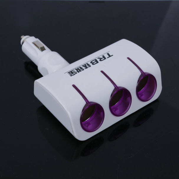 直插型车载三孔点烟器汽车一分三电源分支器充电器汽车用品