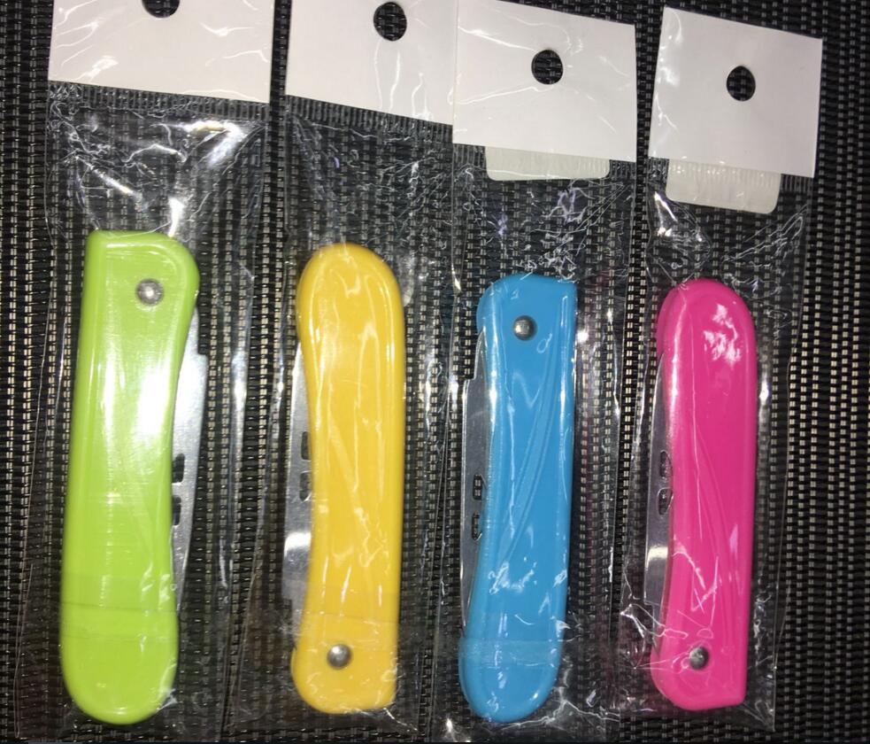 糖果色水果刀具 厨房不锈钢瓜果削皮刀 便携切水果切