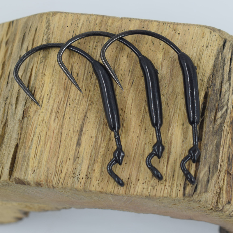 Mustad Mousda Norwegian hook counterweight crank hook 38101W lead head hook 1.7g3.5g decoupling proof details Picture