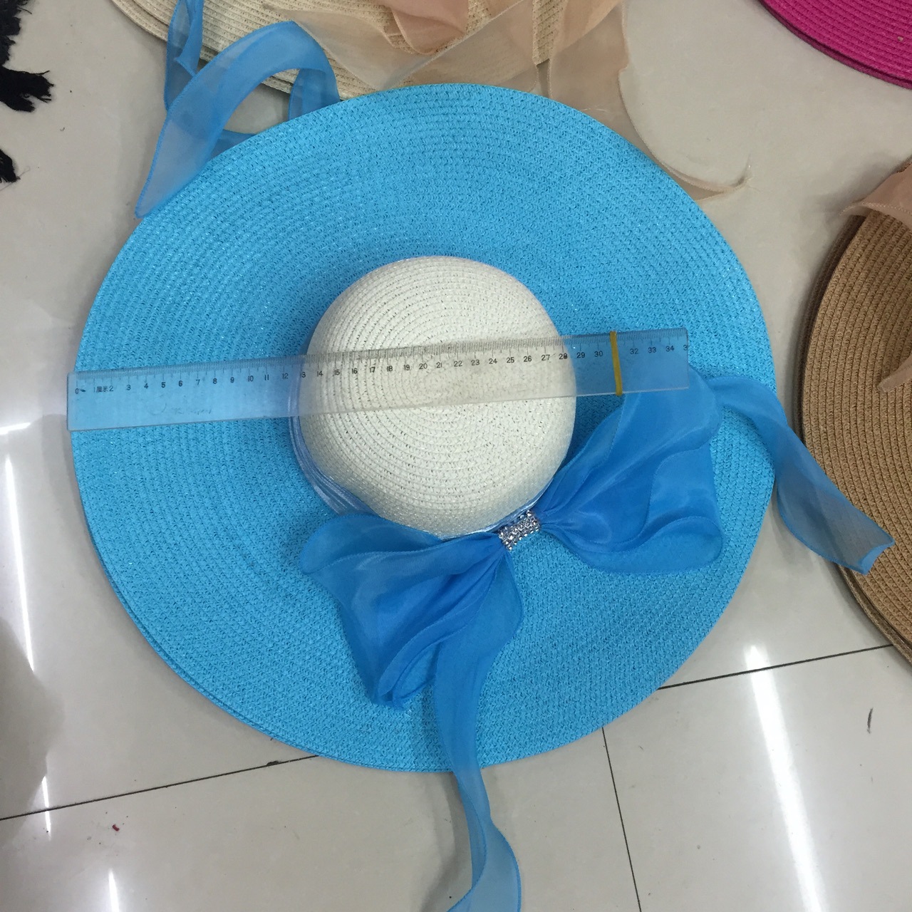 Sun Hat Straw Hat Women's Summer Hat With Large Bow details Picture