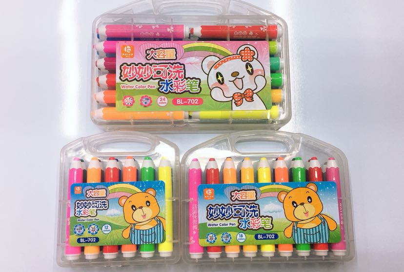 Large Capacity Washable Watercolor Pen Bolen 702-18 Color Application Scenario