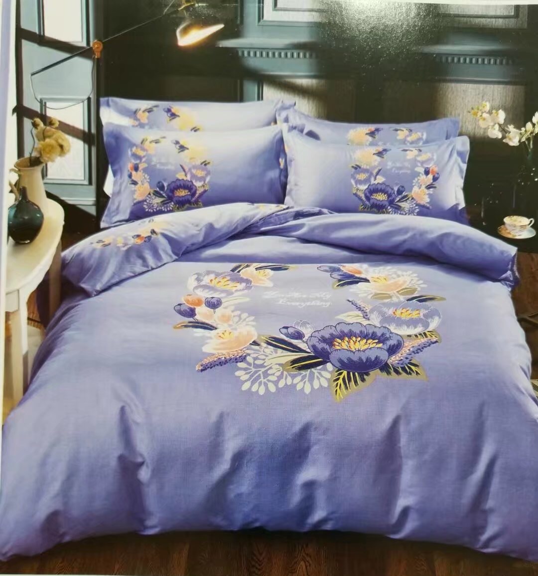 Fashion large embroidery set of four - piece positioning reactive printing and dyeing full figure