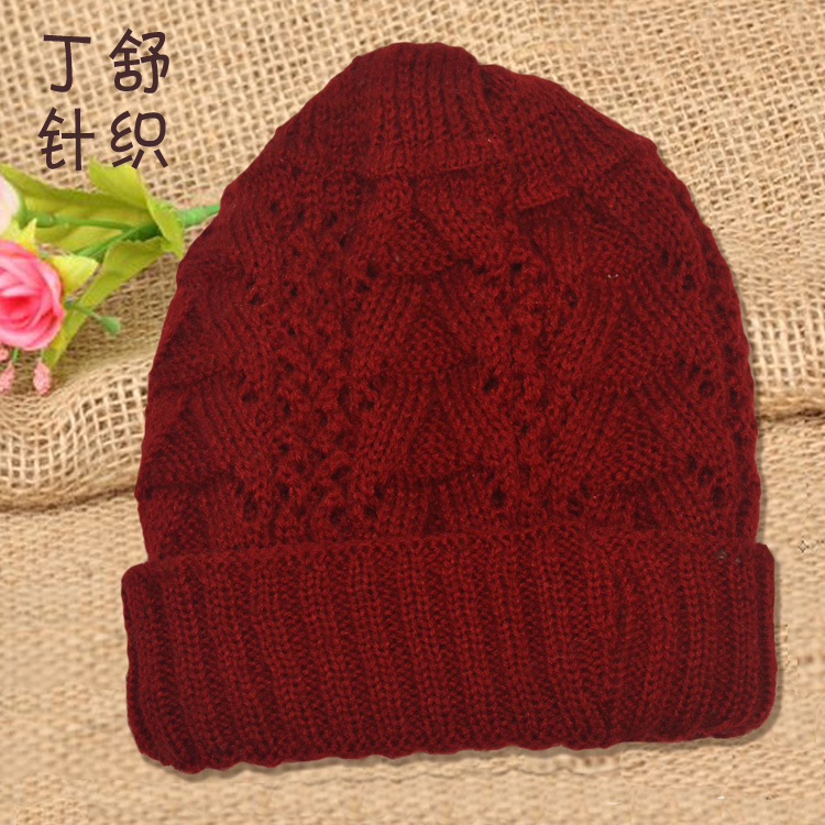 Hot Korean Knitted Woolen Hat Twist Twist Double Flanged Rough Needle Hat Yiwu Foreign Trade Factory Direct Sales details Picture