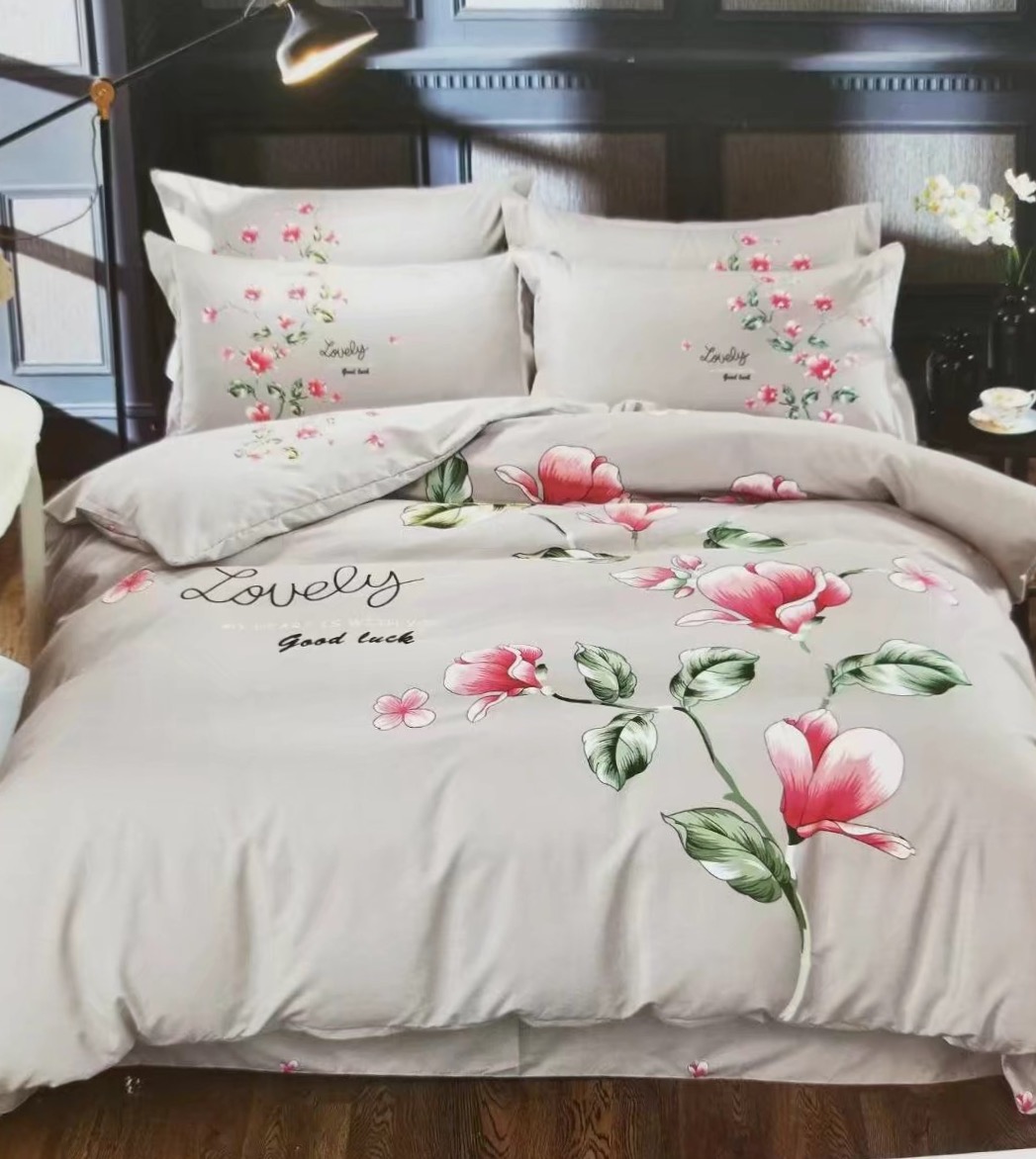 Fashion large embroidery set of four - piece positioning reactive printing and dyeing Specification drawing