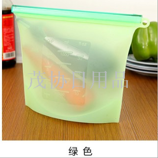 Silicone food storage bags, sealed bags, self-sealing bags, refrigerator portioning food storage bags, food storage details Picture