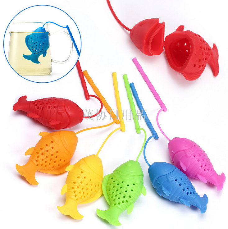 New silicone fish tea infuser Amazon hot tea infuser home tea pickle machine