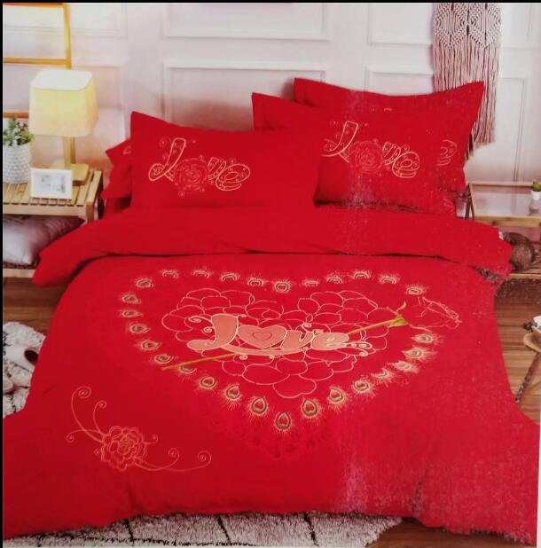 Fashion large embroidery set of four - piece positioning reactive printing and dyeing details Picture
