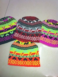 2010 Winter New Women Knitted Hat Jacquard Snowflake Yiwu Foreign Trade Original Single Export To Europe And The United States A Hair Application Scenario