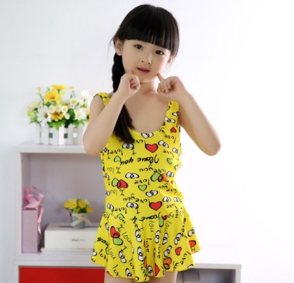 Kids' Swimsuit Girls' one-piece dress Cute Princess Baby Baby Swimsuit 45-80 yards