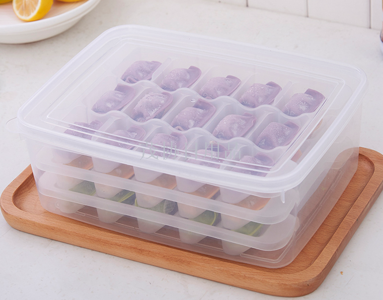 32 compartments double plastic crisper refrigerator organizer for plastic and egg organizer