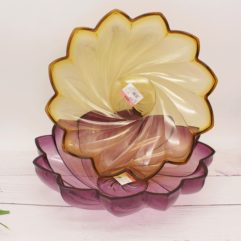 厂家直销塑料透明果盘果篮客厅桌面零食水果盘收纳盘糖果盘