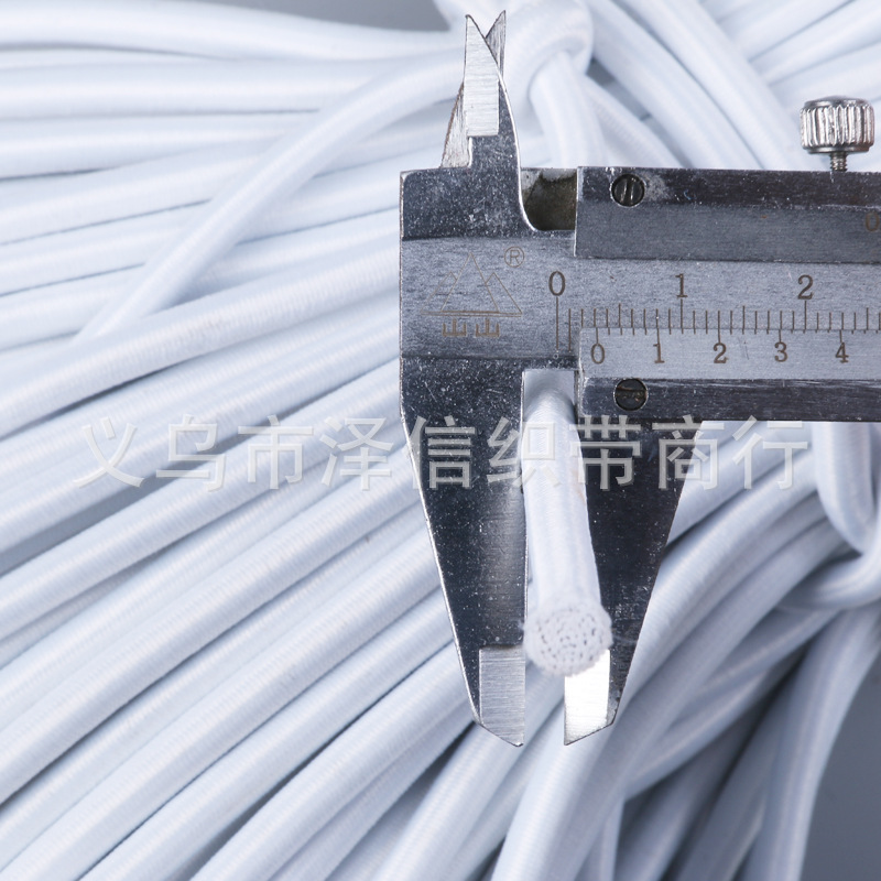 厂家批发圆粗0.35CM进口松紧带超强弹力户外用品腰带蹦床服装辅产品图