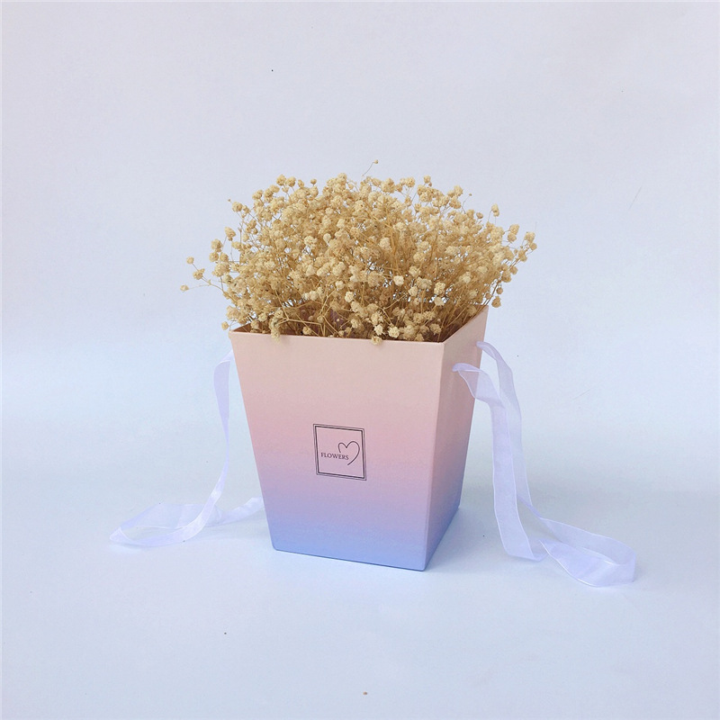 现货情人节鲜花礼盒通用节日盒花桶永生花盒厂家直销产品图