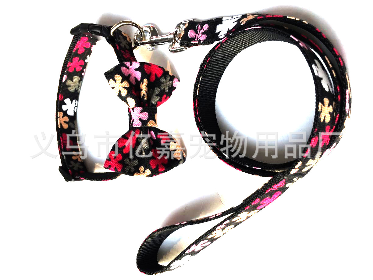 Colorful pet collar, bow collar with bell, beautiful, sturdy and durable bow collar