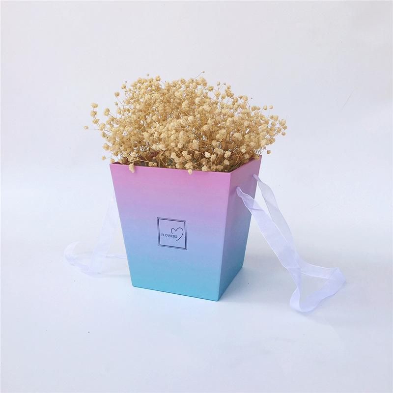 现货情人节鲜花礼盒通用节日盒花桶永生花盒厂家直销细节图