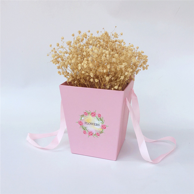 现货情人节鲜花礼盒通用节日盒花桶永生花盒厂家直销